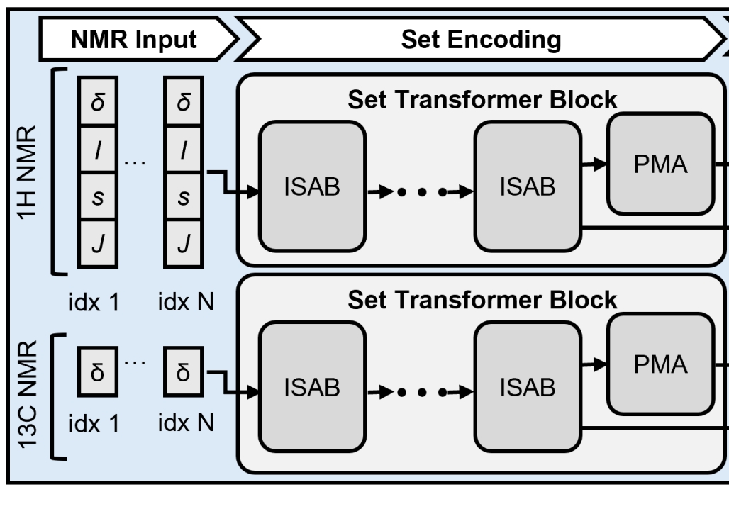 NMRTrans: Structure Elucidation from Experimental NMR Spectra via Set Transformers